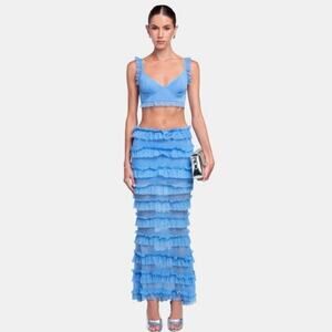 OW Collection Gracie Bustier Top and Maxi Skirt Set Size Small